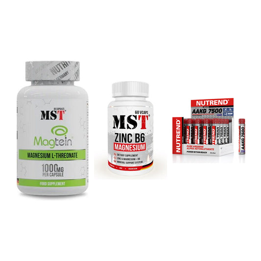 Ausdauer-Set: MST Magnesium + MST Zinc + Nutrend AAKG – alle enthaltenen Artikel