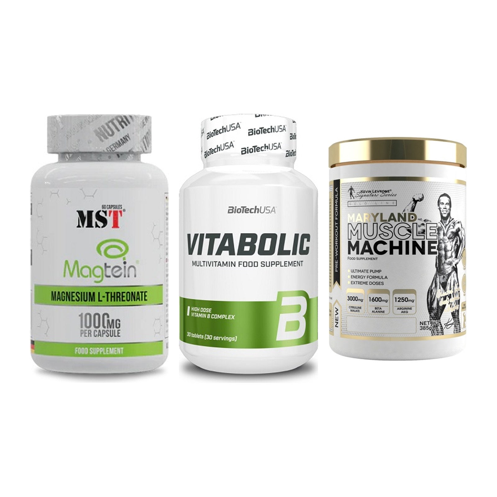 Ausdauer-Set: MST Magnesium + BioTech Vitaboli + Kevin Levrone – alle enthaltenen Artikel
