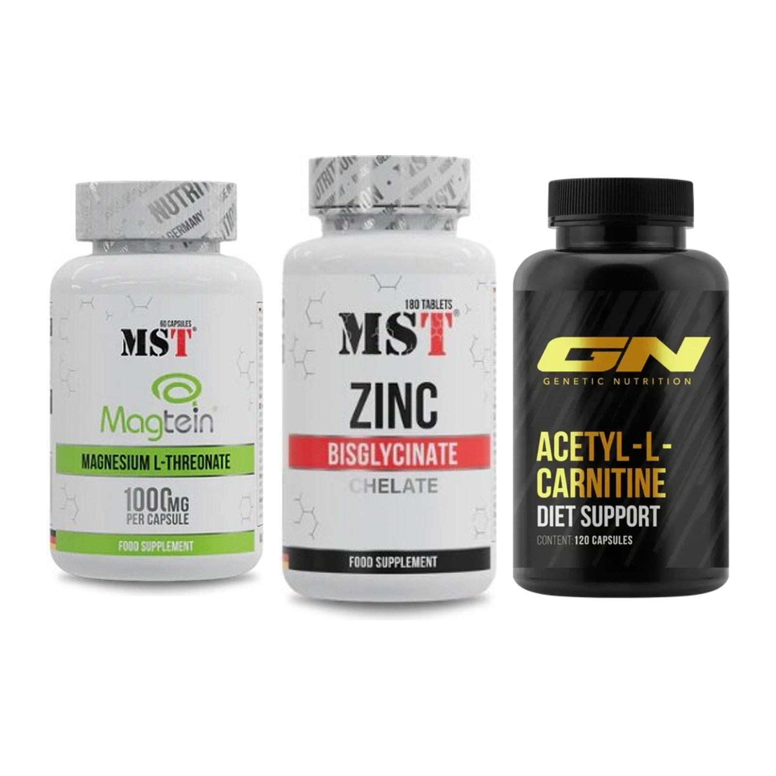 Ausdauer-Set: MST Magnesium + MST Zinc Chelate + GN Acetyl – alle enthaltenen Artikel