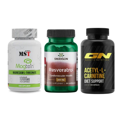 Ausdauer-Set: MST Magnesium + Swanson Resverat + GN Acetyl – alle enthaltenen Artikel