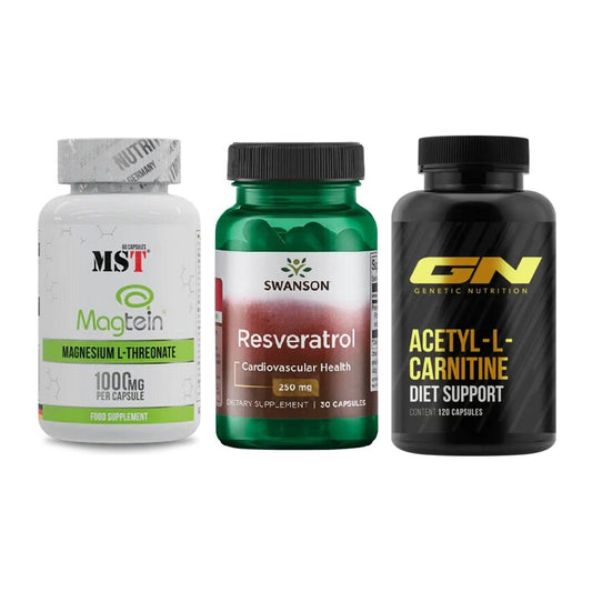 Ausdauer-Set: MST Magnesium + Swanson Resverat + GN Acetyl – alle enthaltenen Artikel