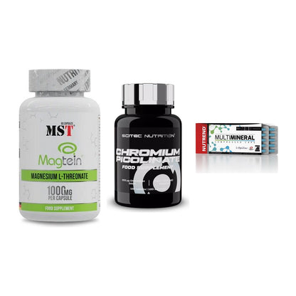 Ausdauer-Set: MST Magnesium + Scitec Chromium + Nutrend Multimin – alle enthaltenen Artikel