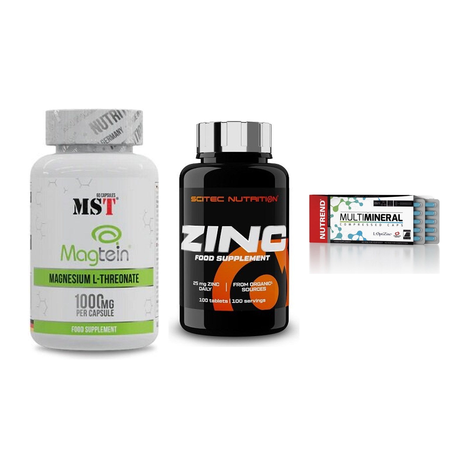 Ausdauer-Set: MST Magnesium + Scitec Zinc + Nutrend Multimin – alle enthaltenen Artikel