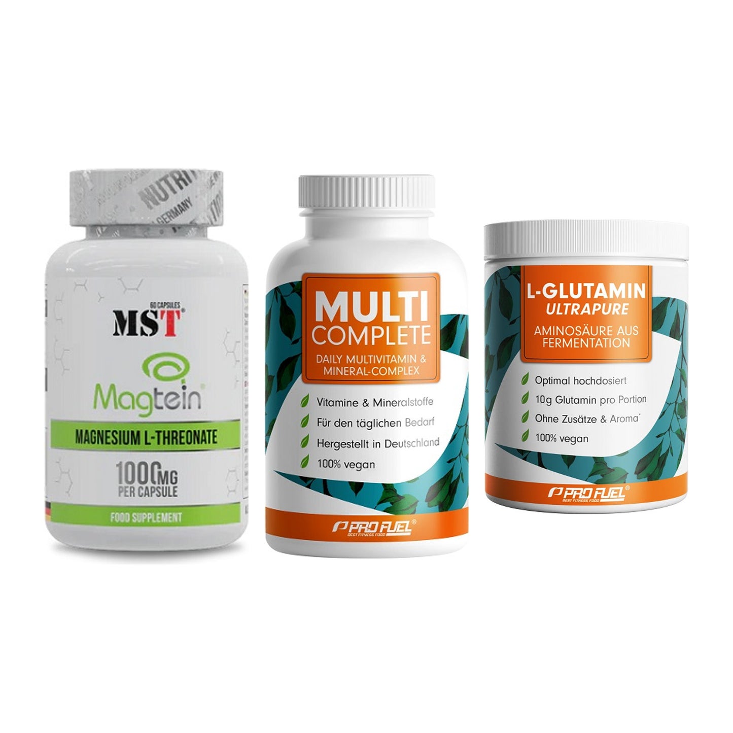 Ausdauer-Set: MST Magnesium + ProFuel MULTI + ProFuel Glutamin – alle enthaltenen Artikel