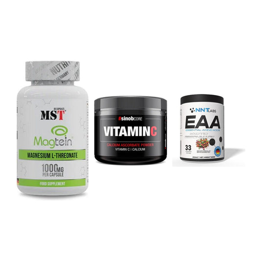 Ausdauer-Set: MST Magnesium + Sinob Vitamin C + NNT EAA – alle enthaltenen Artikel