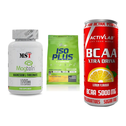 Ausdauer-Set: MST Magnesium + Olimp Iso Plus + Activlab BCAA – alle enthaltenen Artikel