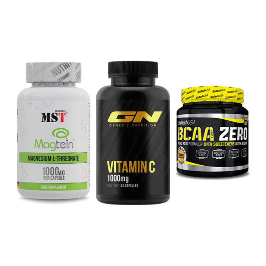 Ausdauer-Set: MST Magnesium + GN Vitamin C + BioTech BCAA – alle enthaltenen Artikel