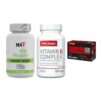 Ausdauer-Set: MST Magnesium + Body Attack Vitamin + 1 weitere – alle enthaltenen Artikel