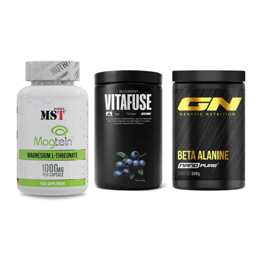 Ausdauer-Set: MST Magnesium + Big Zone Vitafus + GN Nano Beta – alle enthaltenen Artikel
