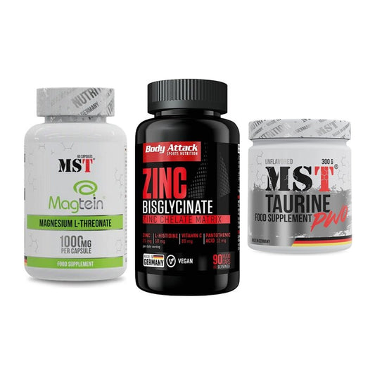 Ausdauer-Set: MST Magnesium + Body Attack Zink + MST Taurine – alle enthaltenen Artikel