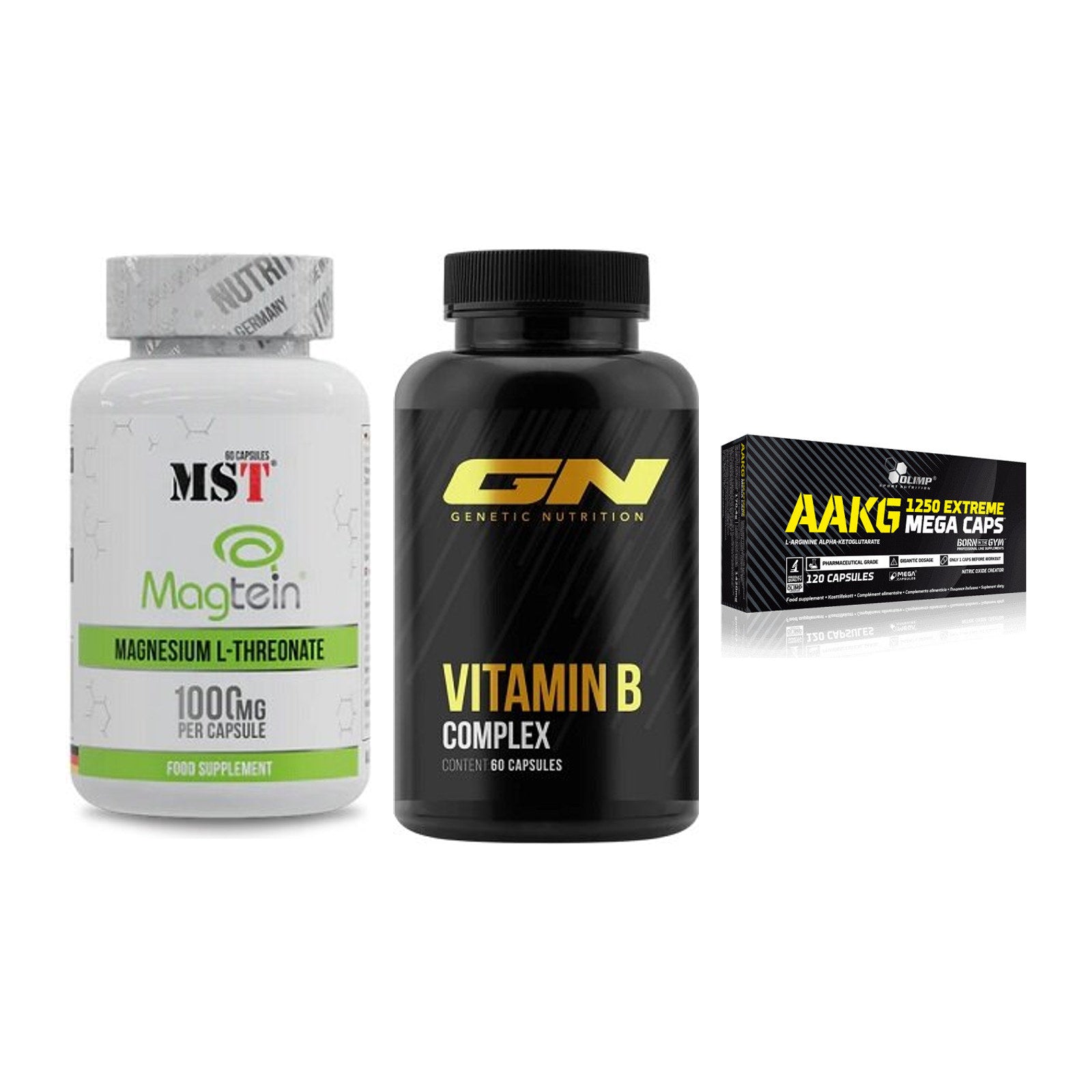 Ausdauer-Set: MST Magnesium + GN Vitamin + Olimp AAKG – alle enthaltenen Artikel