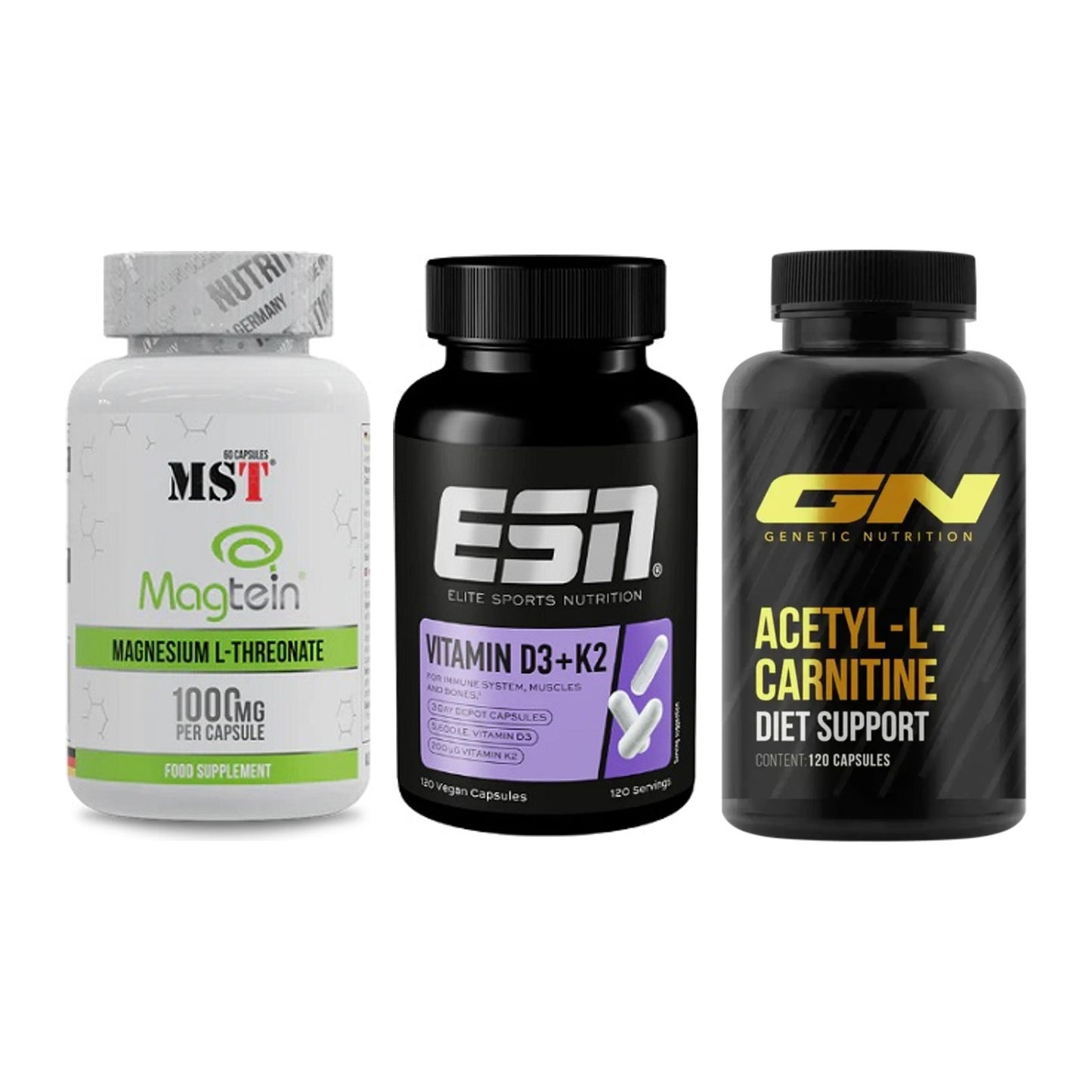 Ausdauer-Set: MST Magnesium + ESN Vitamin D3 + GN Acetyl – alle enthaltenen Artikel