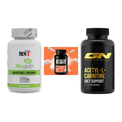 Ausdauer-Set: MST Magnesium + ESN Zinc + GN Acetyl – alle enthaltenen Artikel