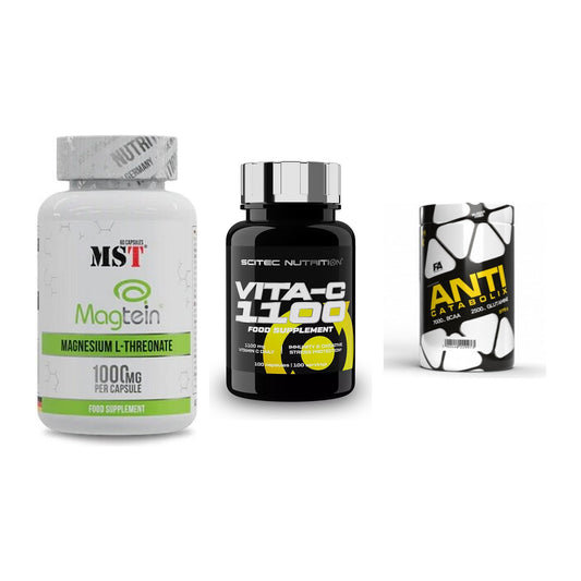 Ausdauer-Set: MST Magnesium + Scitec Vitamin C + FA Nutrition – alle enthaltenen Artikel