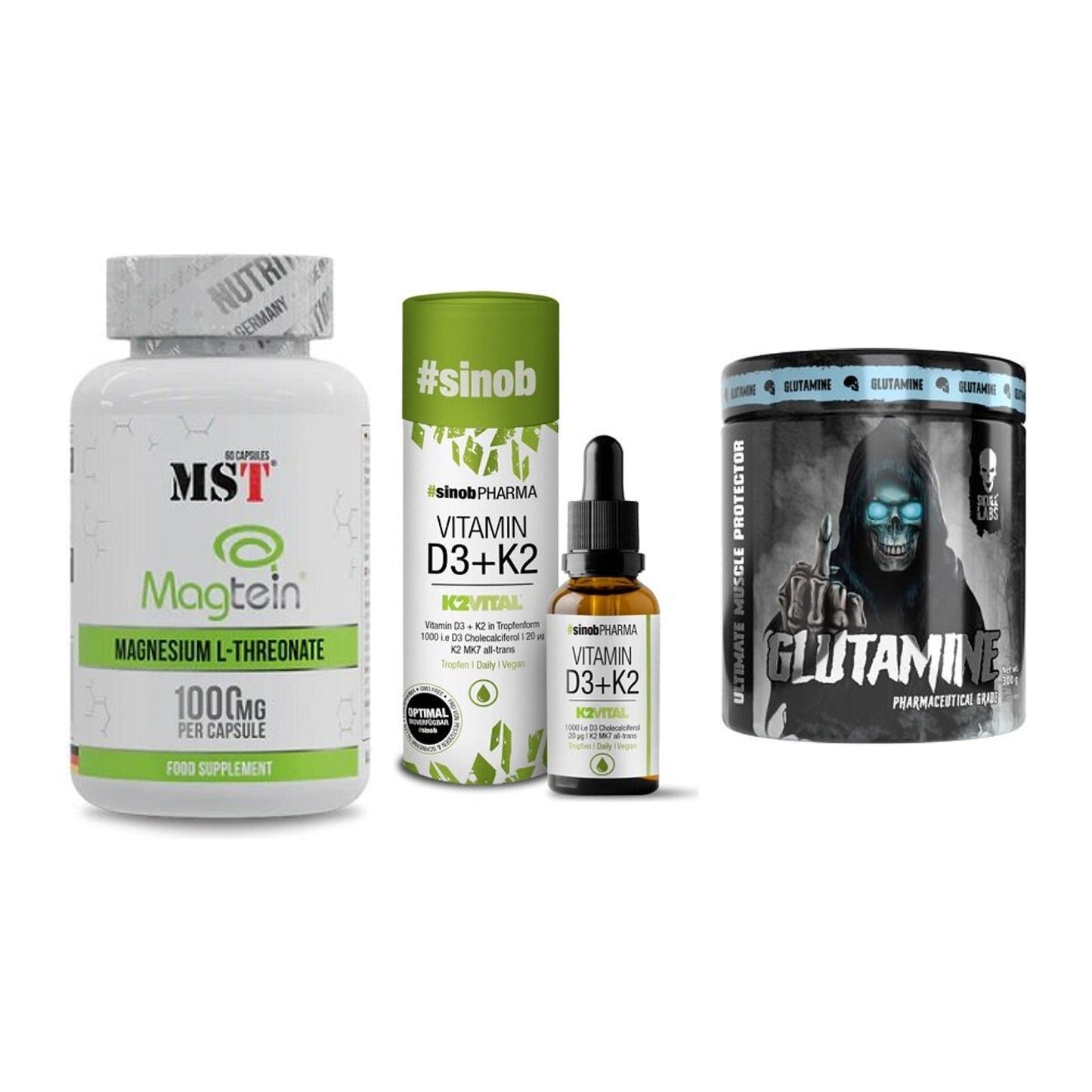 Ausdauer-Set: MST Magnesium + Sinob Vitamin D3 + Skull Labs – alle enthaltenen Artikel