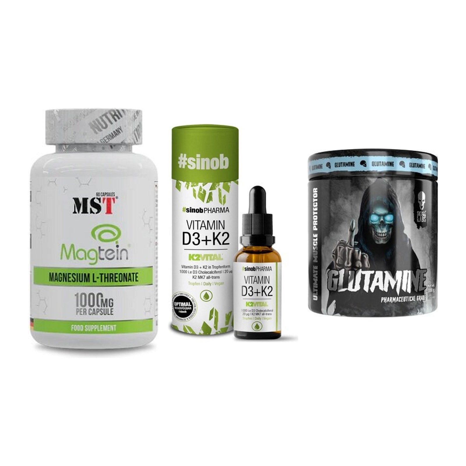 Ausdauer-Set: MST Magnesium + Sinob Vitamin D3 + Skull Labs – alle enthaltenen Artikel