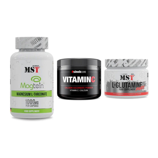 Ausdauer-Set: MST Magnesium + Sinob Vitamin C + MST Glutamine – alle enthaltenen Artikel