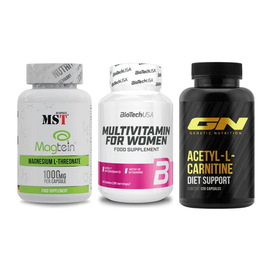 Ausdauer-Set: MST Magnesium + BioTech Multivit + GN Acetyl – alle enthaltenen Artikel