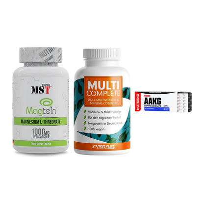 Ausdauer-Set: MST Magnesium + ProFuel MULTI + Nutrend AAKG – alle enthaltenen Artikel