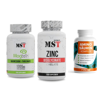 Ausdauer-Set: MST Magnesium + MST Zinc Chelate + ProFuel Aminosäu – alle enthaltenen Artikel