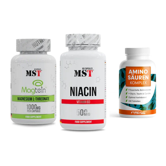 Ausdauer-Set: MST Magnesium + MST Niacin + ProFuel Aminosäu – alle enthaltenen Artikel