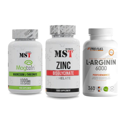Ausdauer-Set: MST Magnesium + MST Zinc Chelate + ProFuel L-Argini – alle enthaltenen Artikel