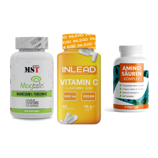 Ausdauer-Set: MST Magnesium + INLEAD Vitamin C + ProFuel Aminosäu – alle enthaltenen Artikel