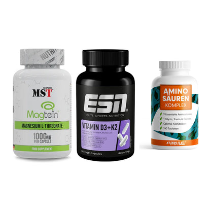 Ausdauer-Set: MST Magnesium + ESN Vitamin D3 + ProFuel Aminosäu – alle enthaltenen Artikel