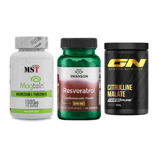 Ausdauer-Set: MST Magnesium + Swanson Resverat + GN Citrulline – alle enthaltenen Artikel