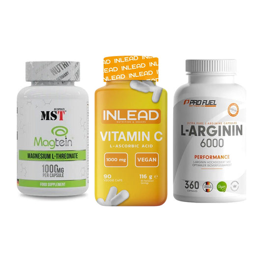 Ausdauer-Set: MST Magnesium + INLEAD Vitamin C + ProFuel L-Argini – alle enthaltenen Artikel