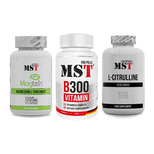 Ausdauer-Set: MST Magnesium + MST B300 B-Compl + MST Citrulline – alle enthaltenen Artikel
