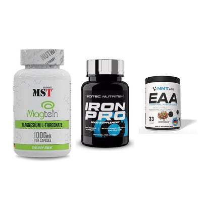 Ausdauer-Set: MST Magnesium + Scitec Iron Pro + NNT EAA – alle enthaltenen Artikel