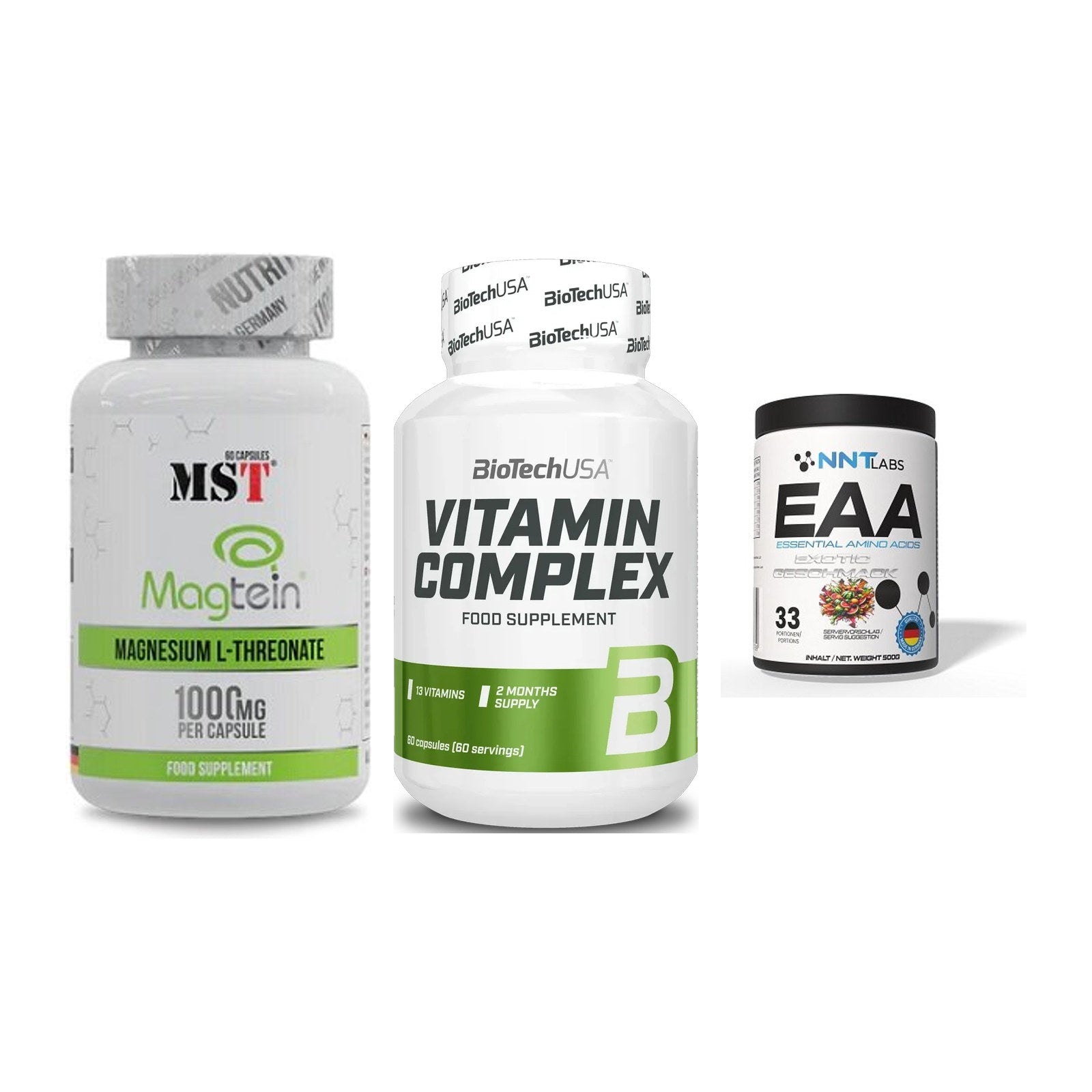Ausdauer-Set: MST Magnesium + BioTech Vitamin + NNT EAA – alle enthaltenen Artikel