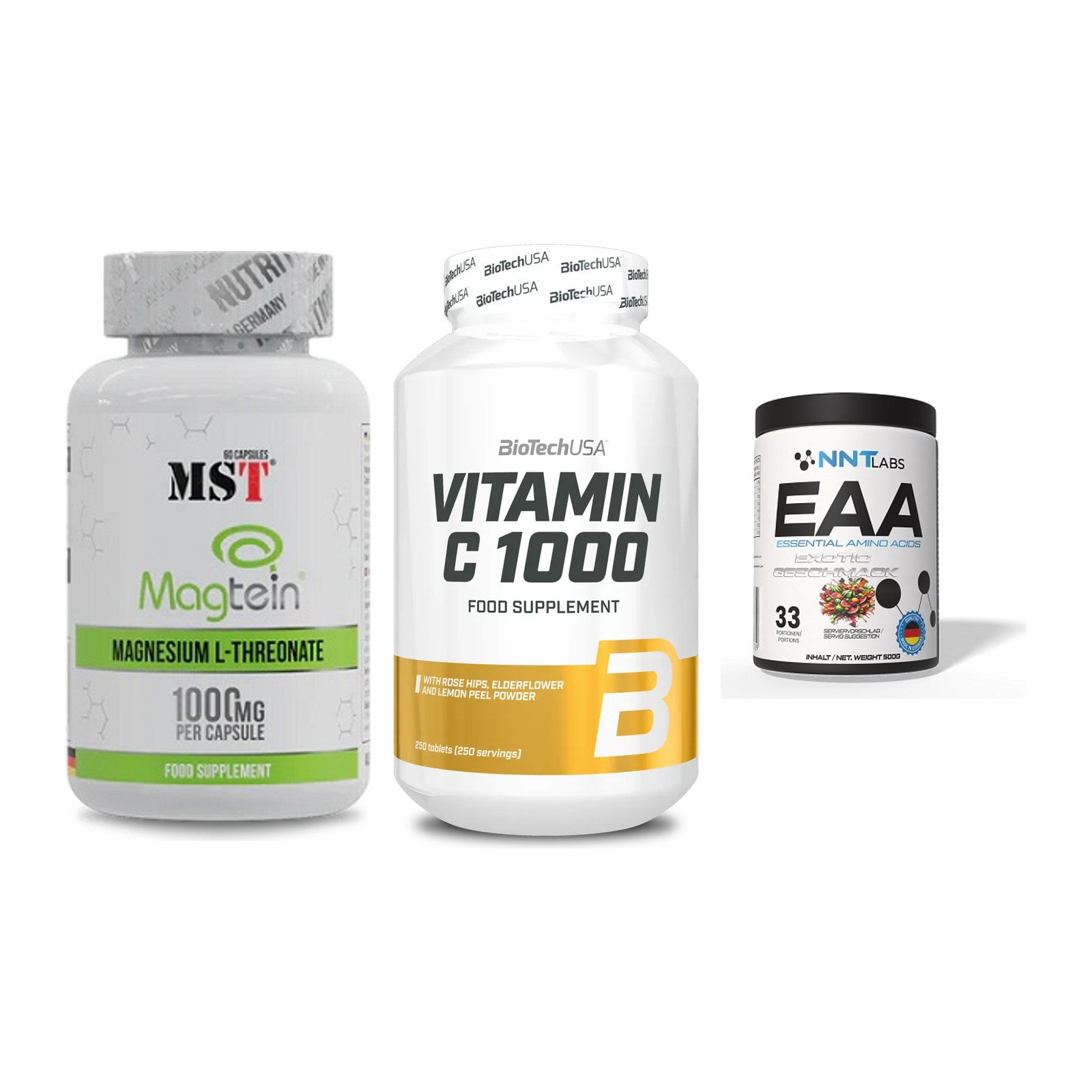 Ausdauer-Set: MST Magnesium + BioTech Vitamin + NNT EAA – alle enthaltenen Artikel