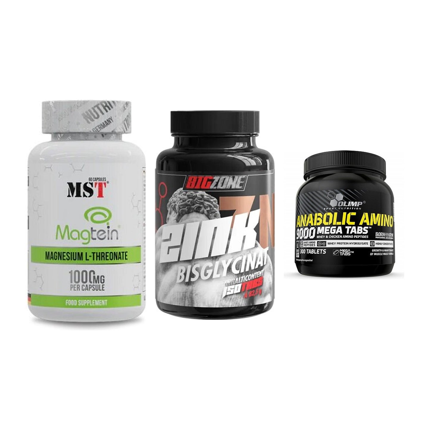 Ausdauer-Set: MST Magnesium + Big Zone Zink + Olimp Anabolic – alle enthaltenen Artikel