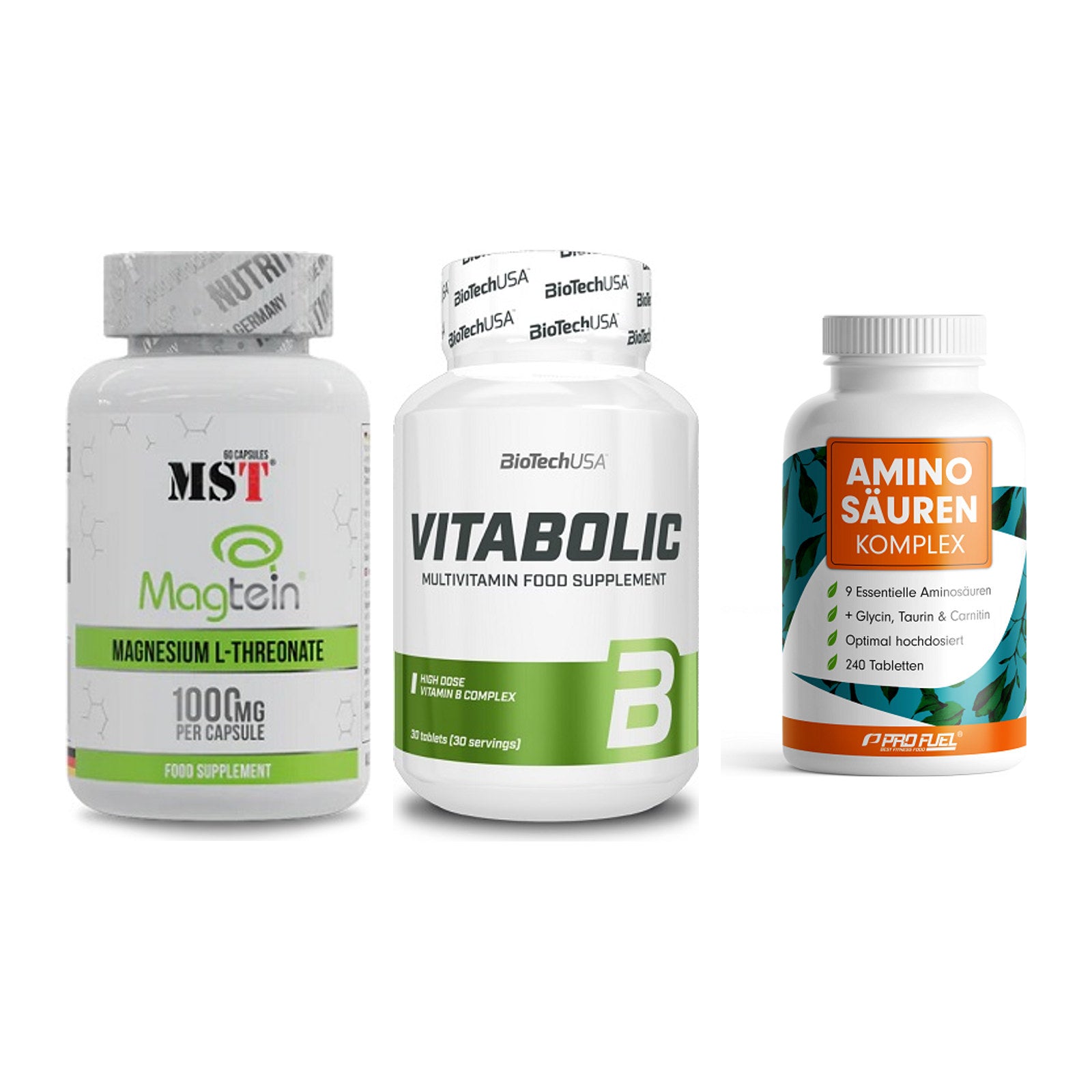 Ausdauer-Set: MST Magnesium + BioTech Vitaboli + ProFuel Aminosäu – alle enthaltenen Artikel