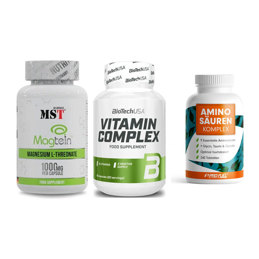 Ausdauer-Set: MST Magnesium + BioTech Vitamin + ProFuel Aminosäu – alle enthaltenen Artikel