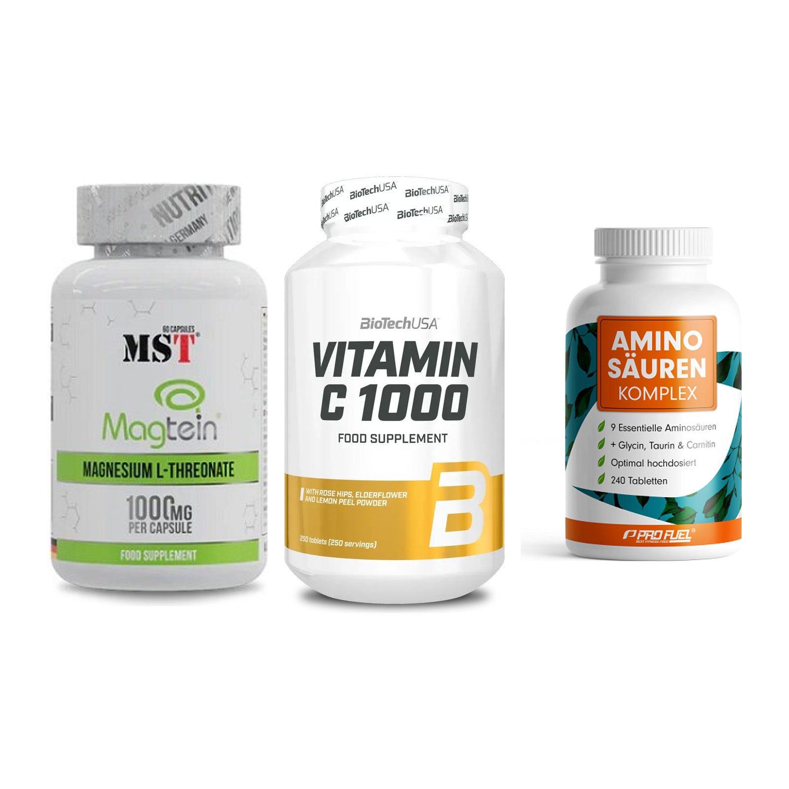 Ausdauer-Set: MST Magnesium + BioTech Vitamin + ProFuel Aminosäu – alle enthaltenen Artikel