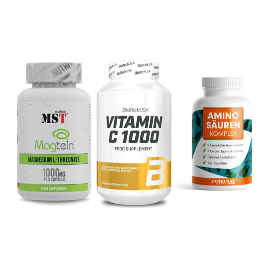 Ausdauer-Set: MST Magnesium + BioTech Vitamin + ProFuel Aminosäu – alle enthaltenen Artikel