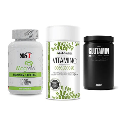 Ausdauer-Set: MST Magnesium + Sinob Vitamin C + Big Zone Glutami – alle enthaltenen Artikel