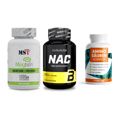 Ausdauer-Set: MST Magnesium + BioTech NAC + ProFuel Aminosäu – alle enthaltenen Artikel