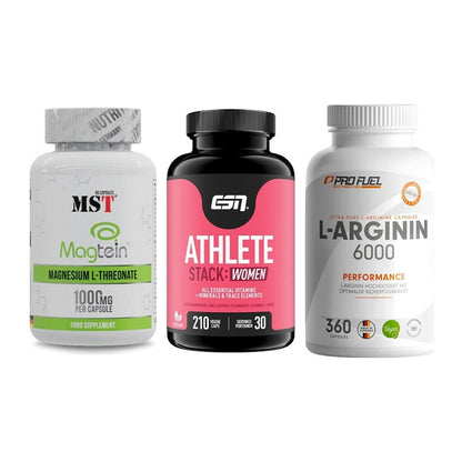 Ausdauer-Set: MST Magnesium + ESN Athlete + ProFuel L-Argini – alle enthaltenen Artikel