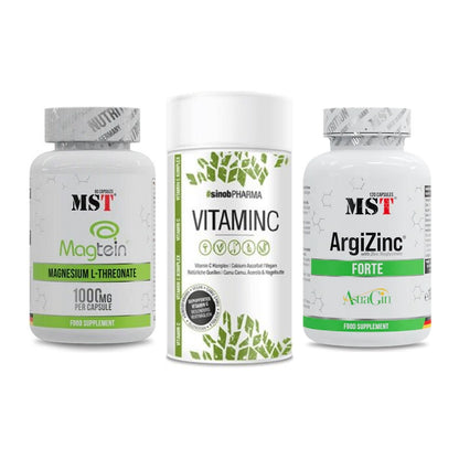 Ausdauer-Set: MST Magnesium + Sinob Vitamin C + MST ArgiZinc – alle enthaltenen Artikel