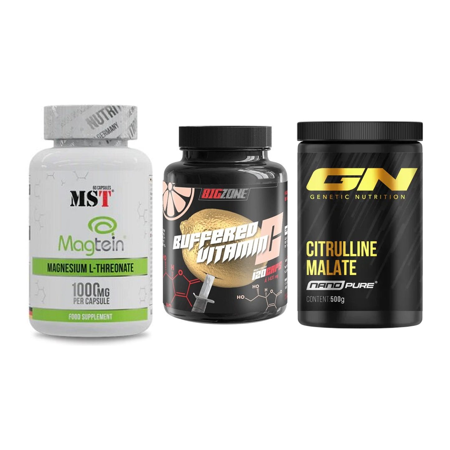 Ausdauer-Set: MST Magnesium + Big Zone Buffere + GN Citrulline – alle enthaltenen Artikel