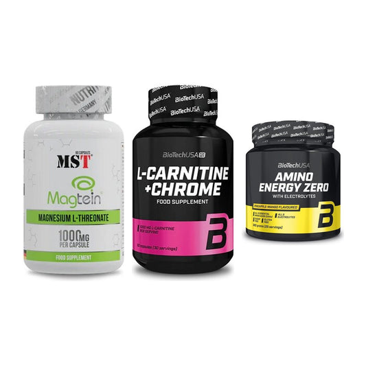 Ausdauer-Set: MST Magnesium + BioTech L-Carnit + BioTech Amino – alle enthaltenen Artikel