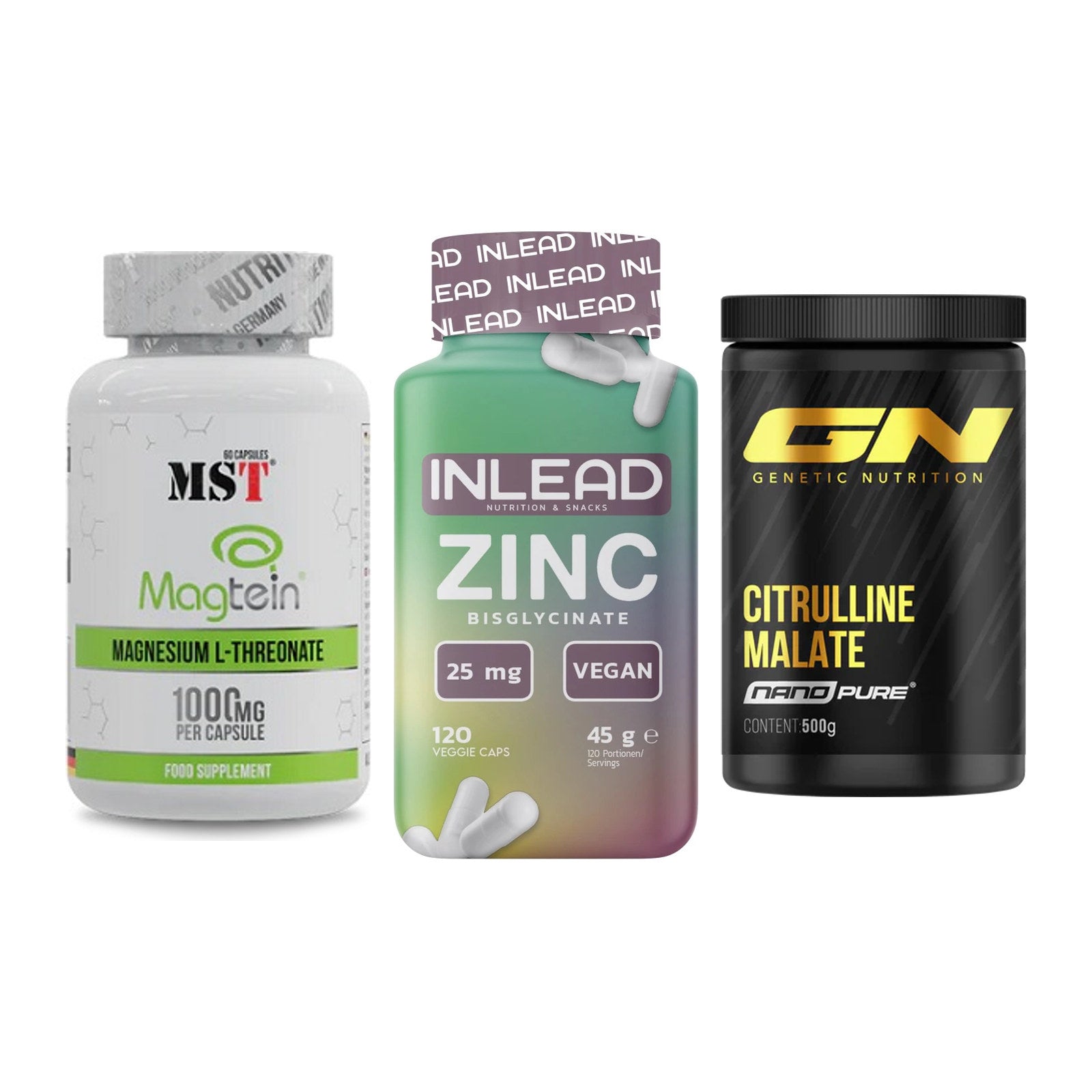 Ausdauer-Set: MST Magnesium + INLEAD Zink + GN Citrulline – alle enthaltenen Artikel