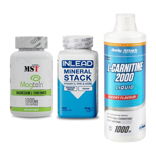 Ausdauer-Set: MST Magnesium + INLEAD Mineral + Body Attack – alle enthaltenen Artikel