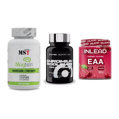 Ausdauer-Set: MST Magnesium + Scitec Chromium + INLEAD EAA – alle enthaltenen Artikel