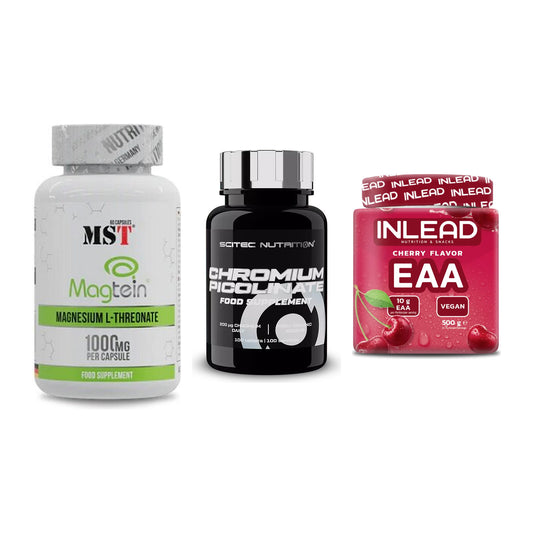 Ausdauer-Set: MST Magnesium + Scitec Chromium + INLEAD EAA – alle enthaltenen Artikel