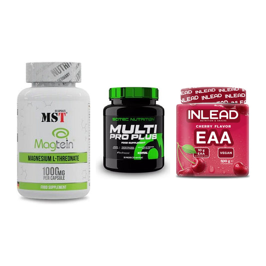 Ausdauer-Set: MST Magnesium + Scitec Multi Pro + INLEAD EAA – alle enthaltenen Artikel